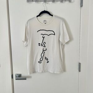Uniqlo SPRZ NY Jason Polan Man with Umbrella T Shirt - L - White